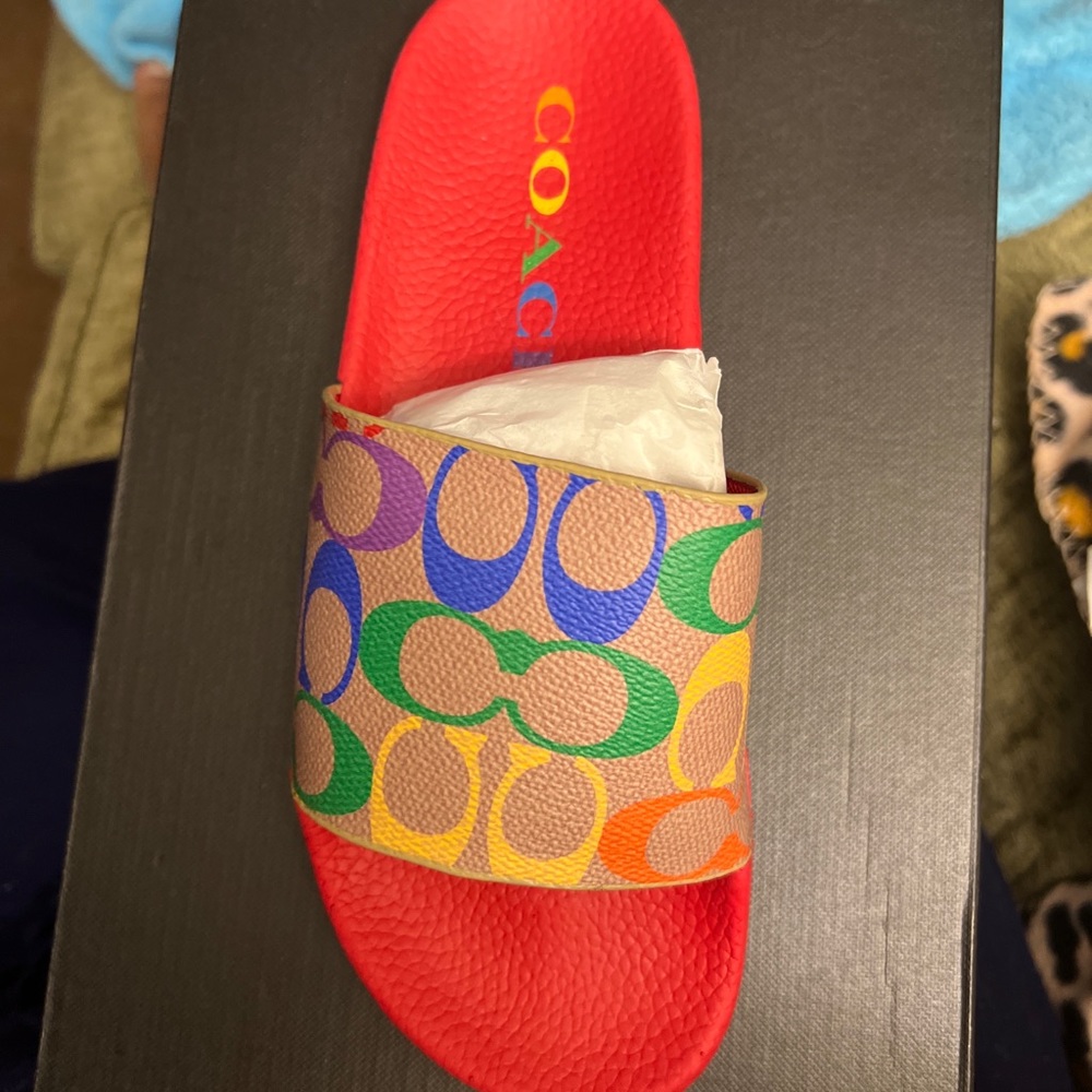 Coach pride sandals